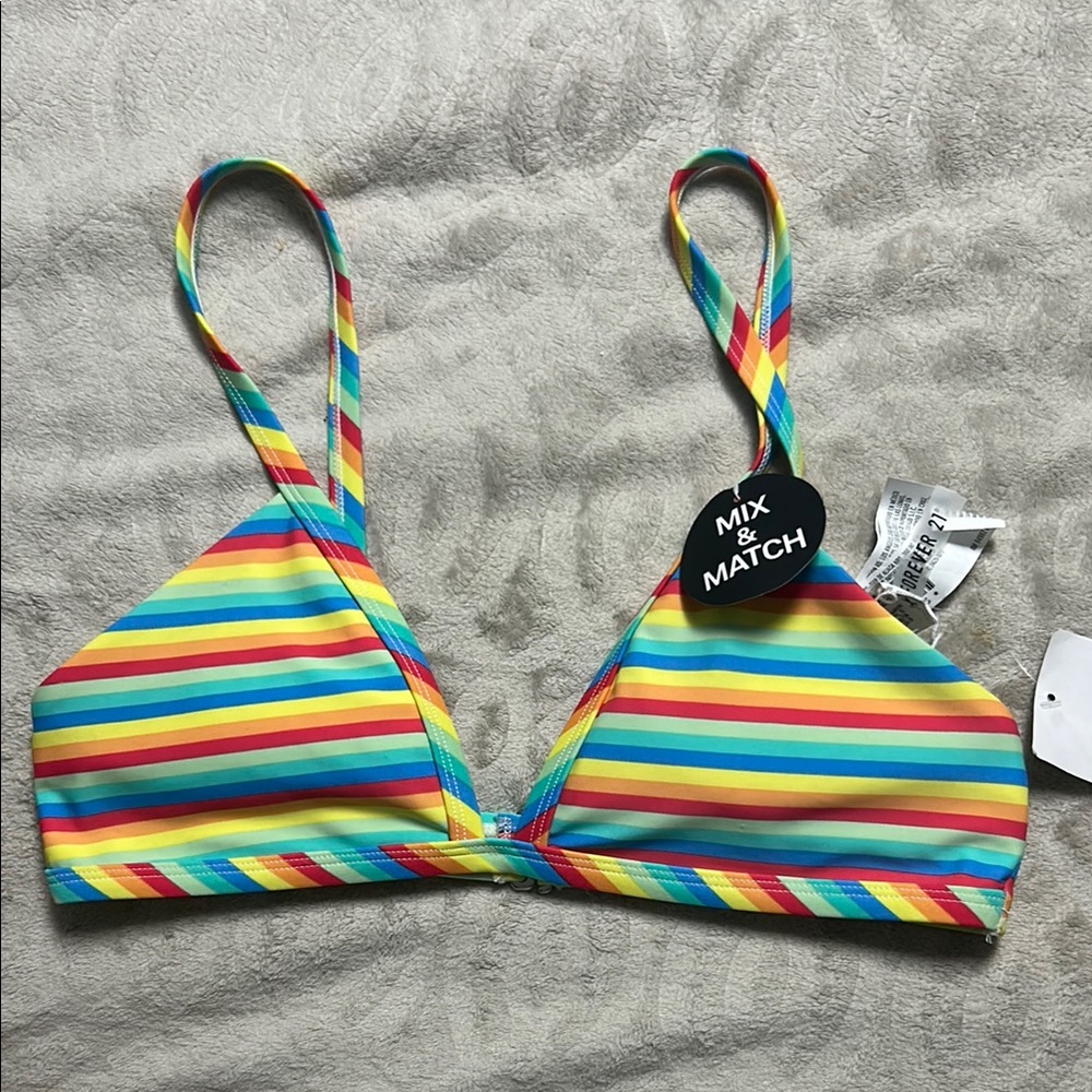 Forever 21 Red and Yellow Bikini Swimwear